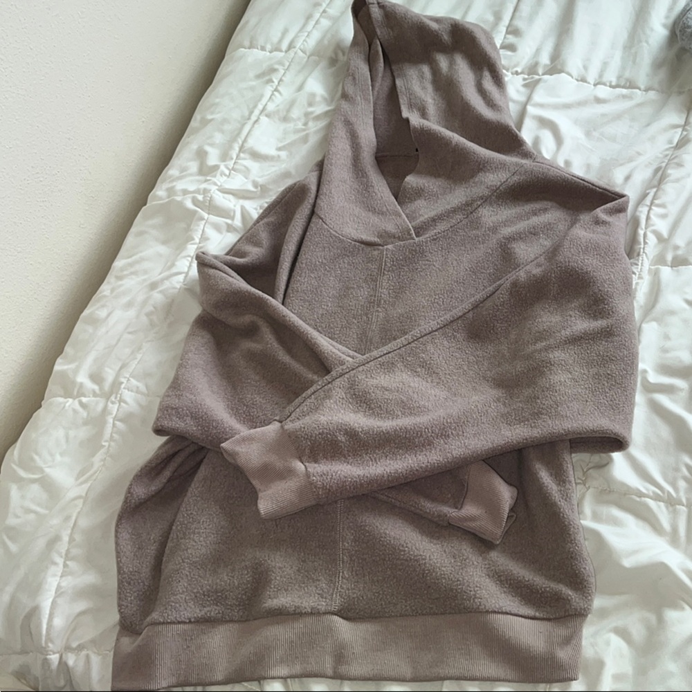 Fuzzy mauve hoodie